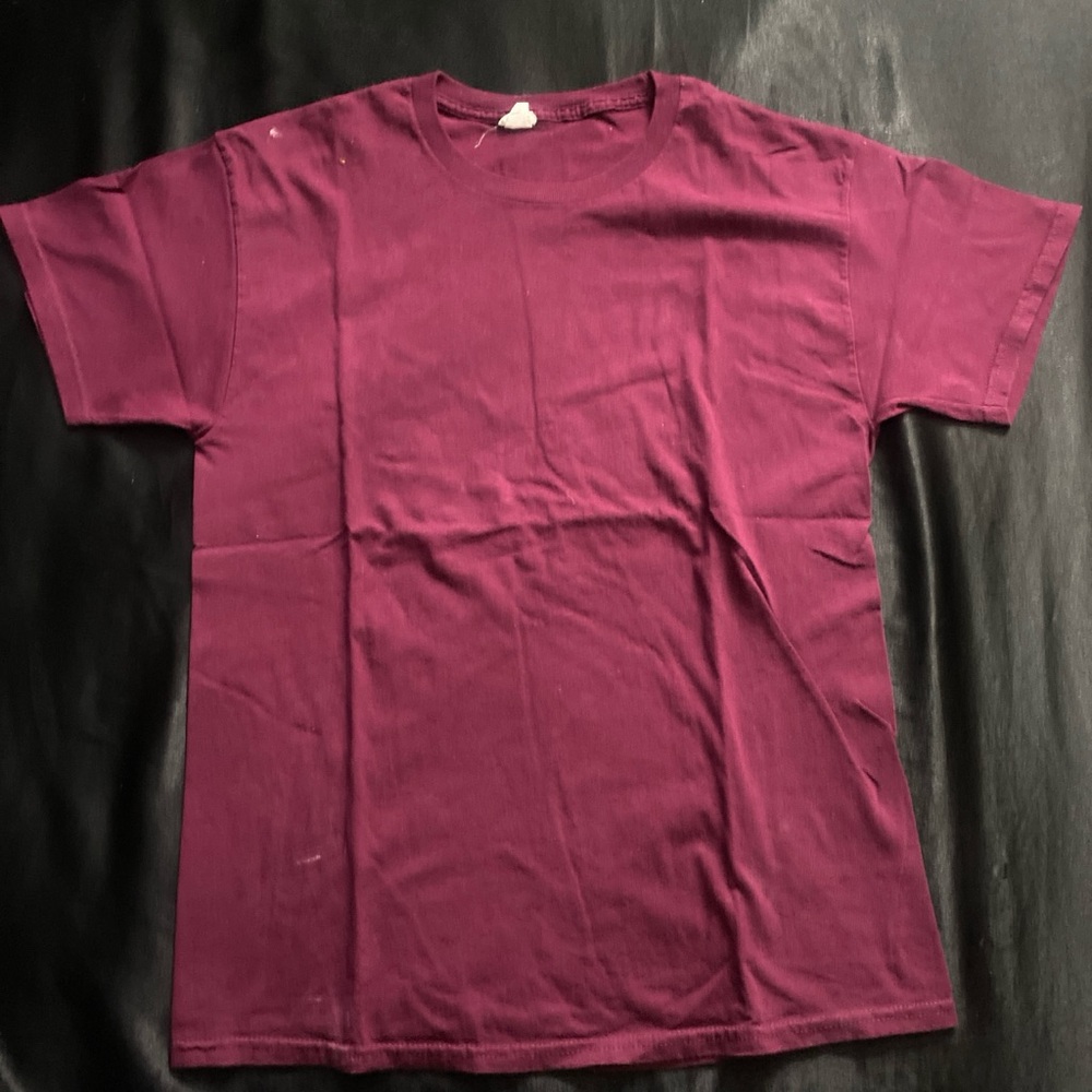 Hanes Burgundy Short Sleeve Tee Classic Casual